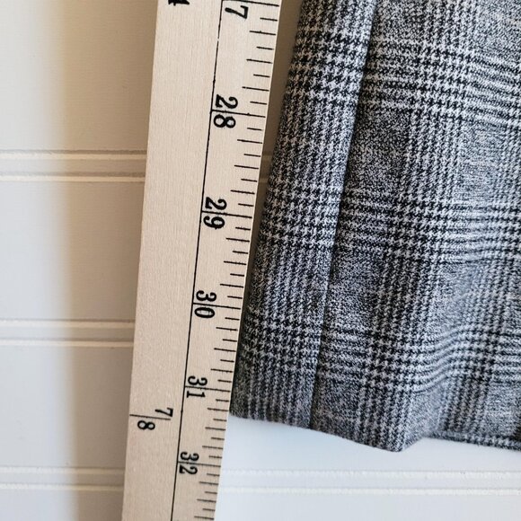 Loft Womens Pants Size 4 Marisa Trousers Black and Cream Glen Check Classic - Picture 6 of 11